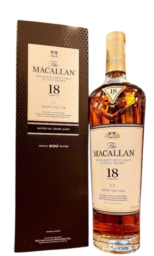 THE MACALLAN 18YRS SHERRY OAK CASK 70CL